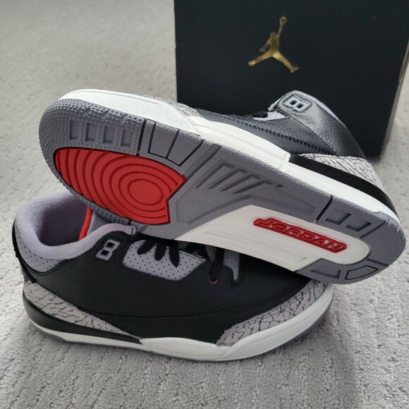 Child Size 3Y - Jordan 3 Retro Black Cement (2024) (PS) DM0966-010 Authentic New - Picture 6 of 9